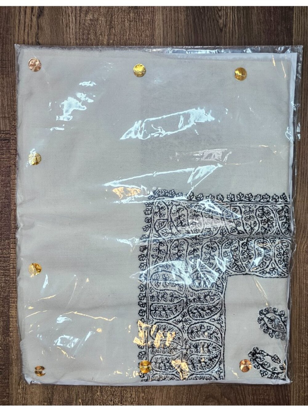 NEW! Hand Embroidered Kashmir Pashmina Cashmere Omani Mussar Shawl 2.5 Yards